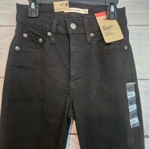 Levi's 721 Size 25 Black High Rise Skinny Stretch Jeans NWT 1175